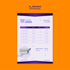 监控设备购买清单PSD模板